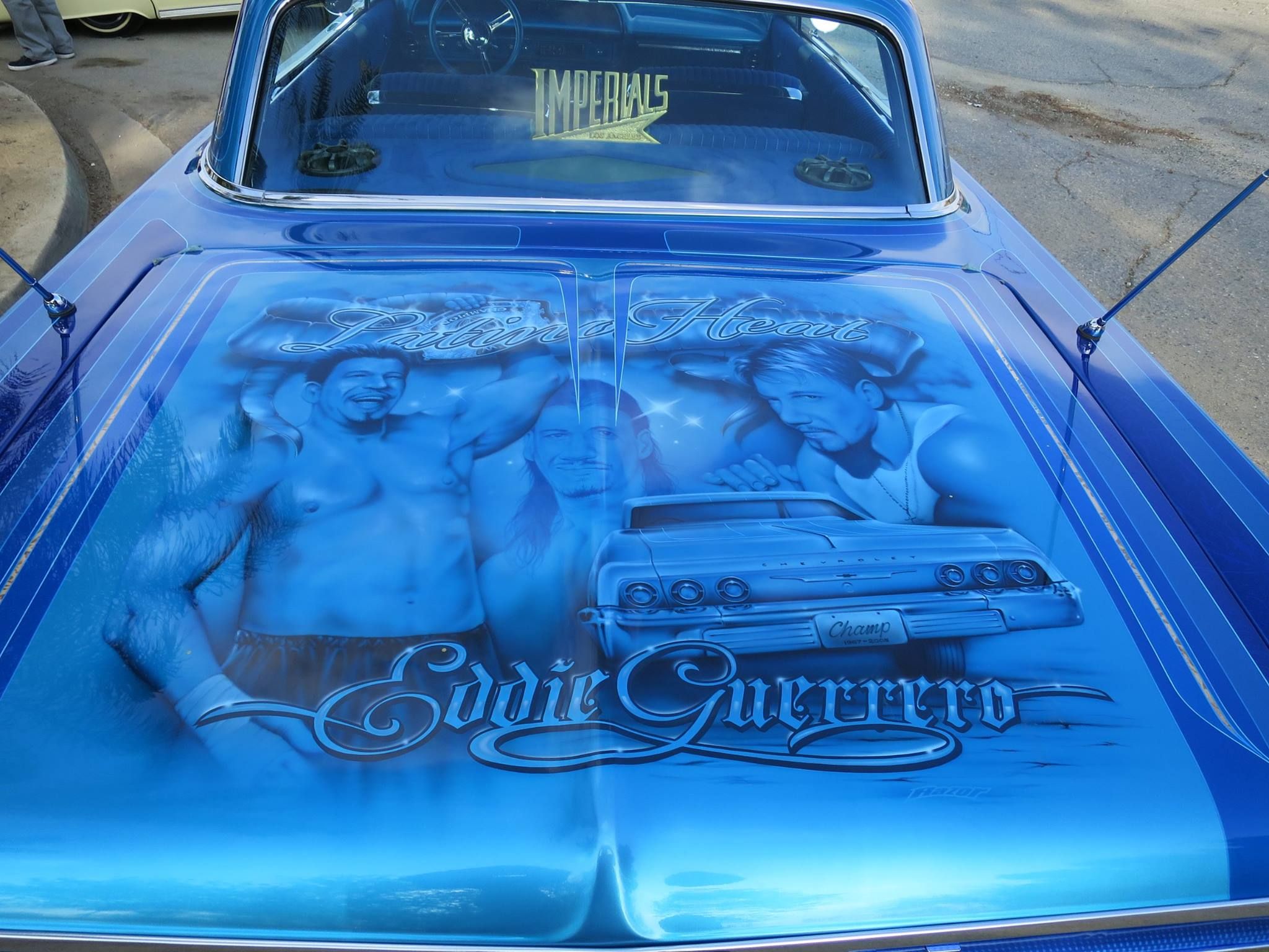Dave Bautista (Batista) Honors Eddie Guerrero in his 1964 Chevy Impala