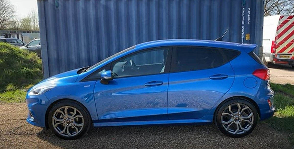 Blue Ford Fiesta