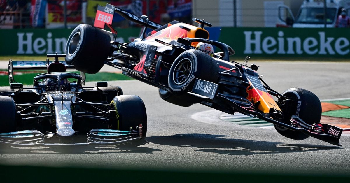 Hamilton And Verstappen Crash Monza 2021