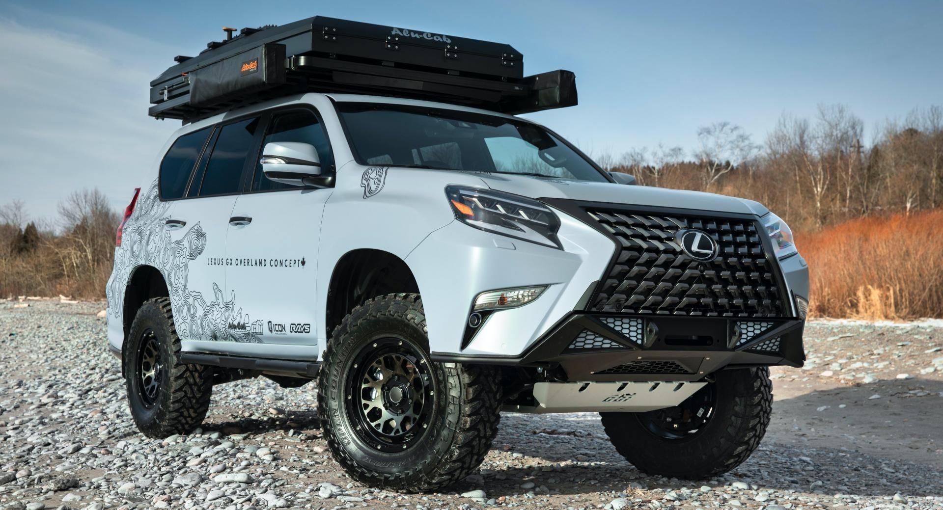 Lexus GX 460 470 concept lifted overland off road suspension body-on-frame unibody travel rally speed crawl modified skid plate
