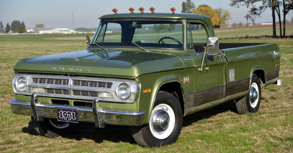 Metallic Green 1971 Dodge D200 Adventurer SE Camper Special Pickup