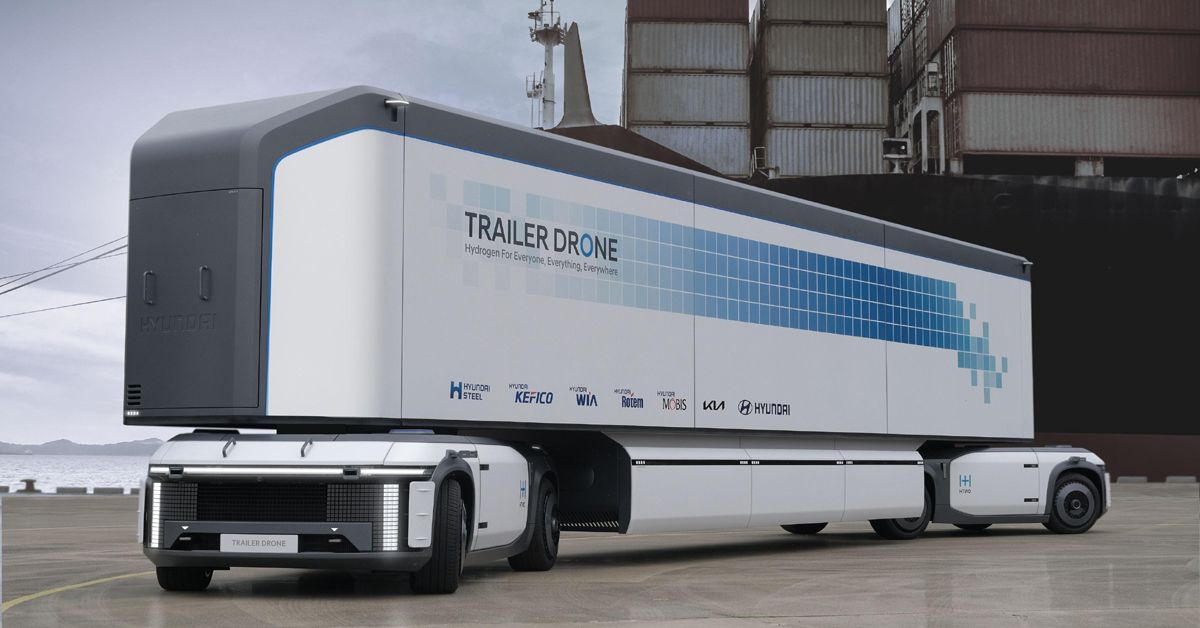 This Is Why Hyundai Wants To Popularize Hydrogen Fuel - Fuel Cell Trailer Drone 