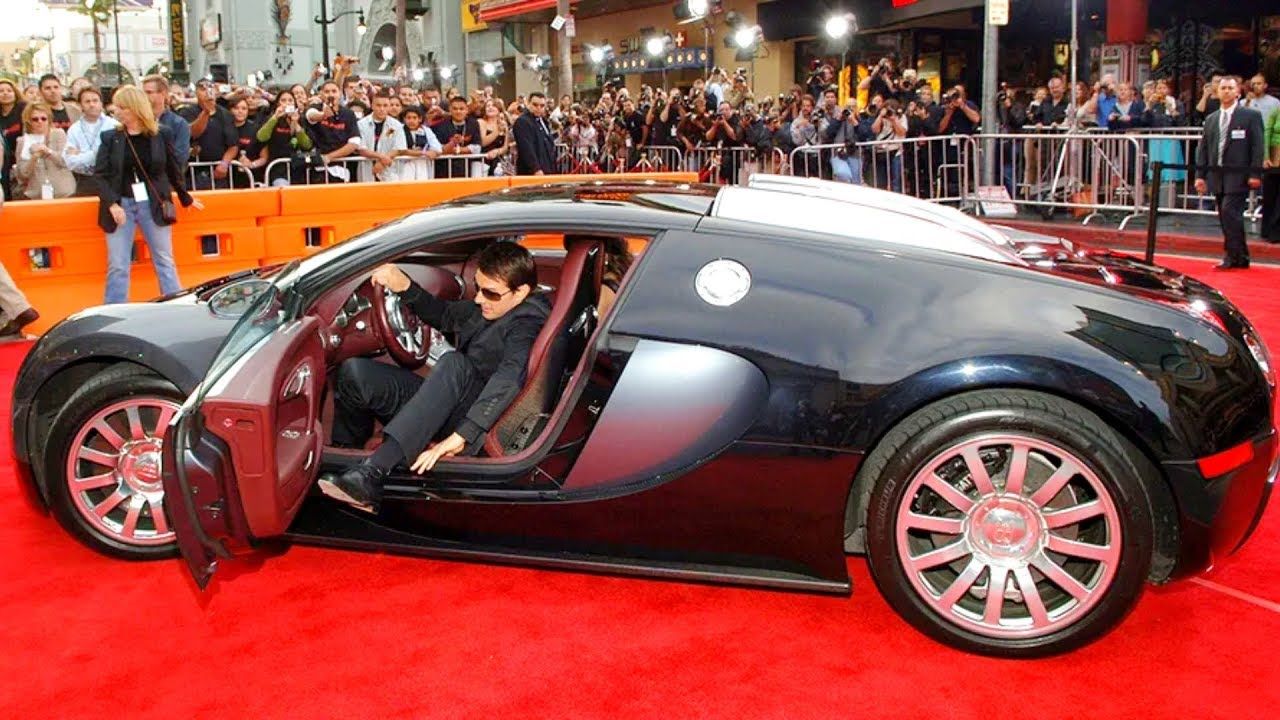Tom Cruise Stepping Out Of His Bugatti Veyron