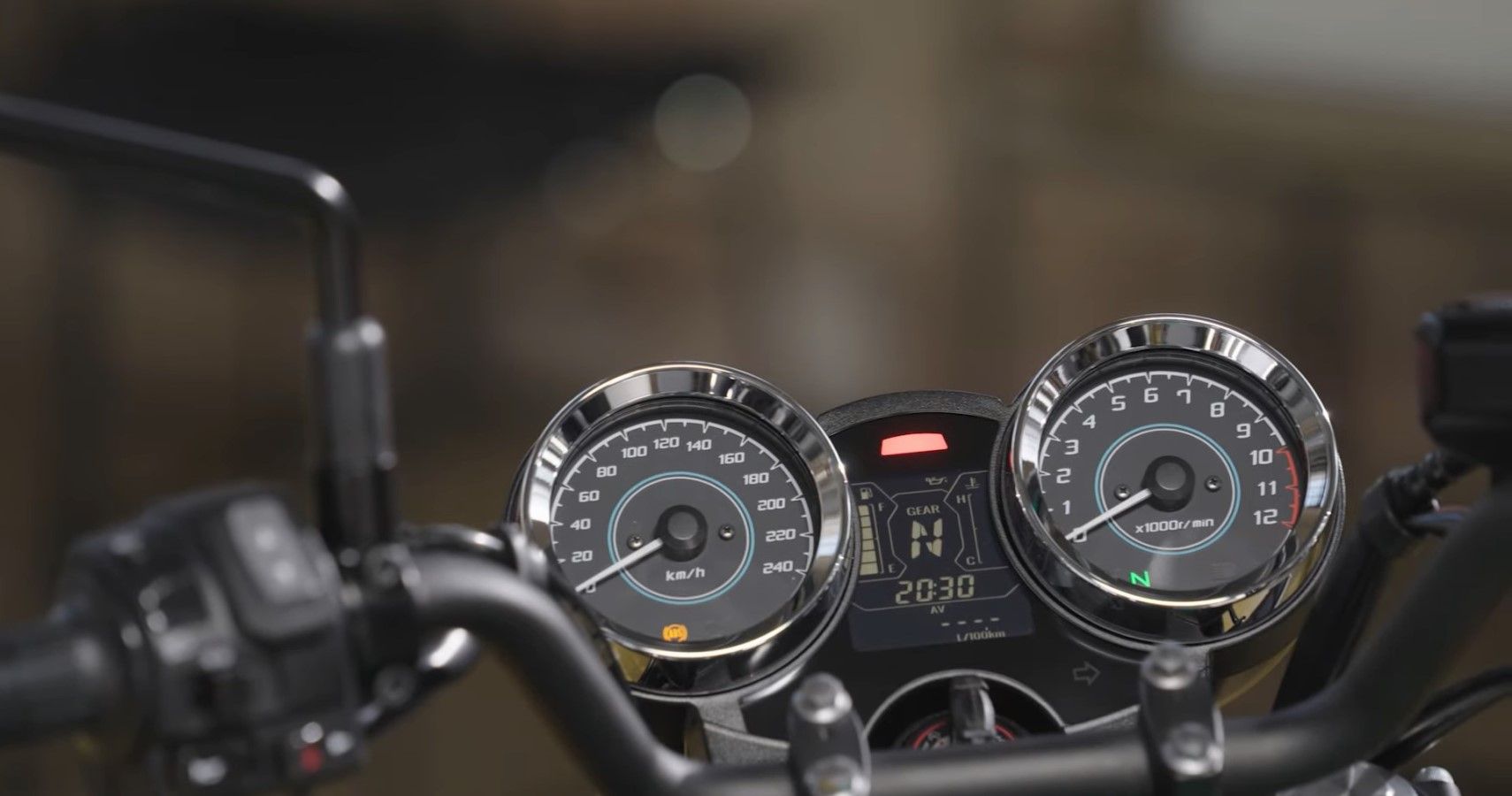 2022 Kawasaki Z650RS instrument cluster layout view