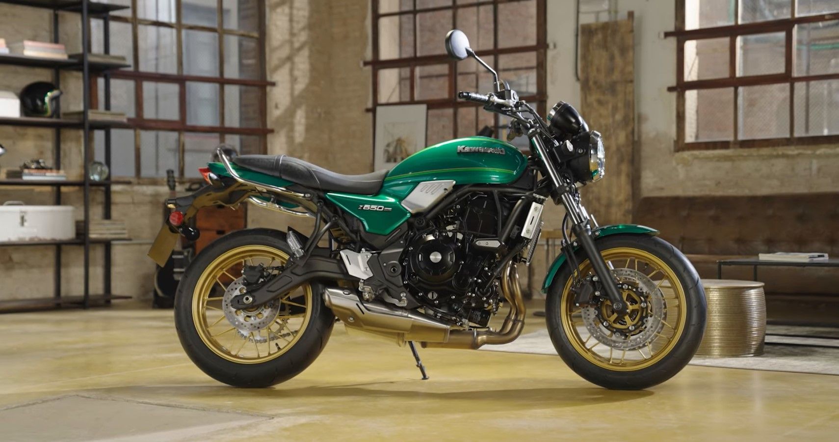 2022 Kawasaki Z650RS side view with accessories