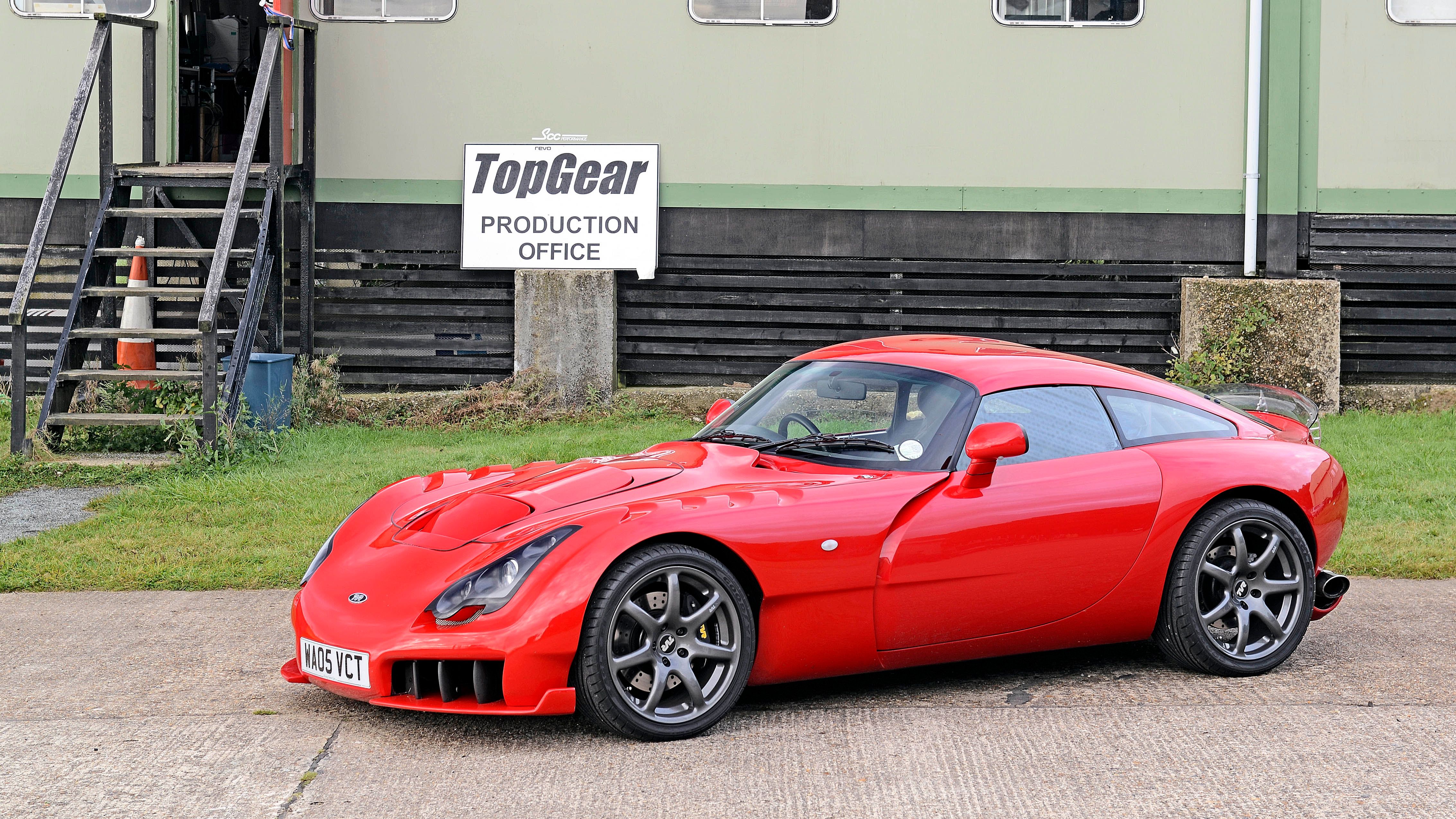 TVR Sagaris In Red At Top Gear Office