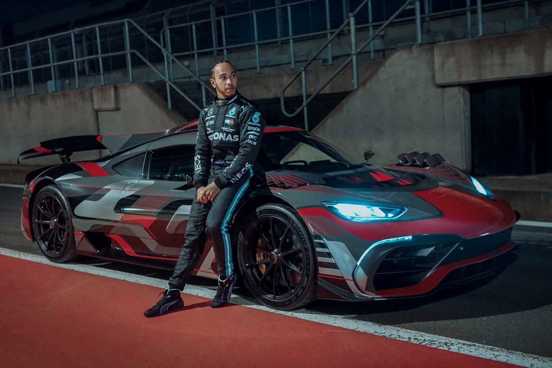 Mercedes AMG One Pictured With Lewis Hamilton