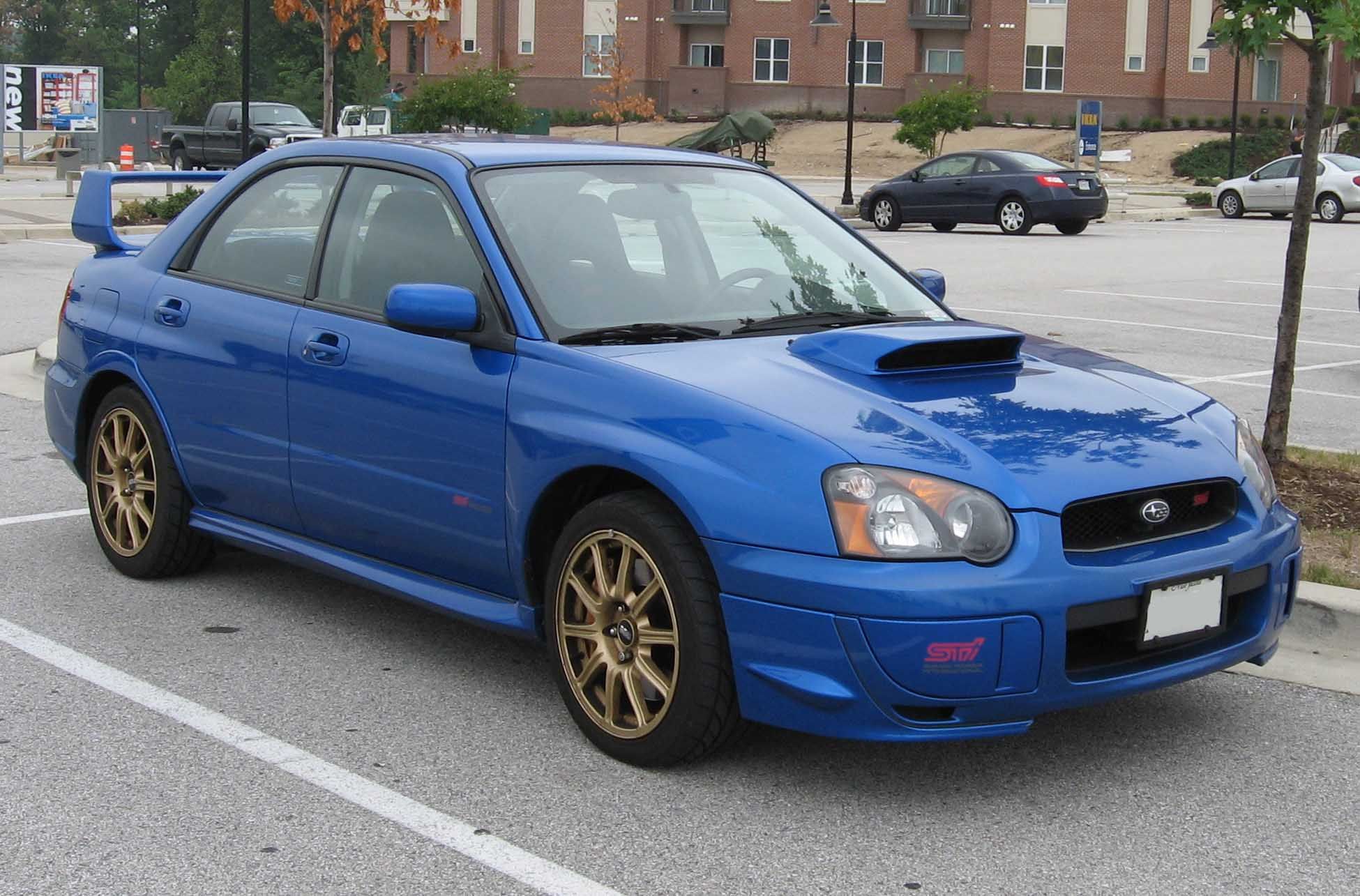 Blue 2005 Subaru WRX STI