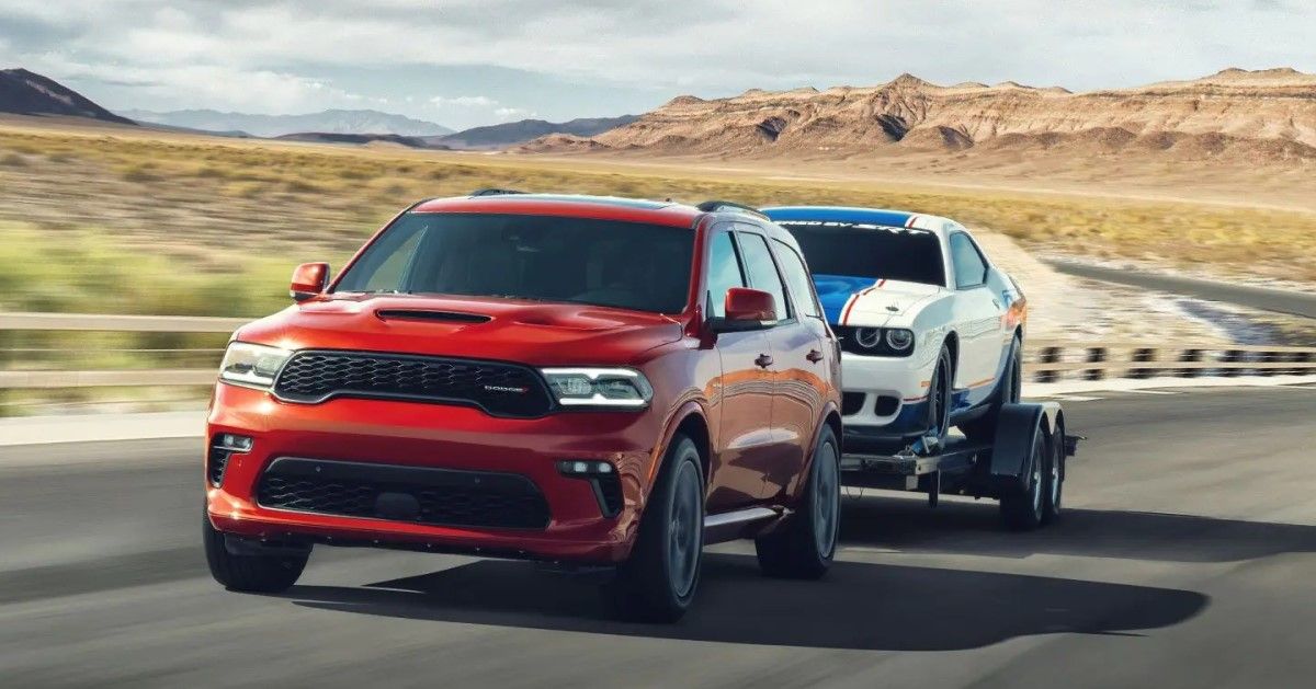 2022 Dodge Durango towing its brother