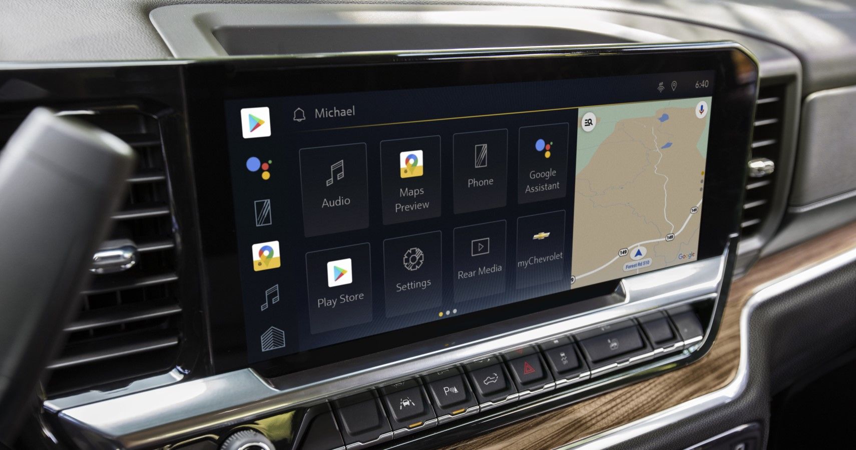 2022 Chevrolet Silverado 1500 13.4-inch infotainment screen close-up view
