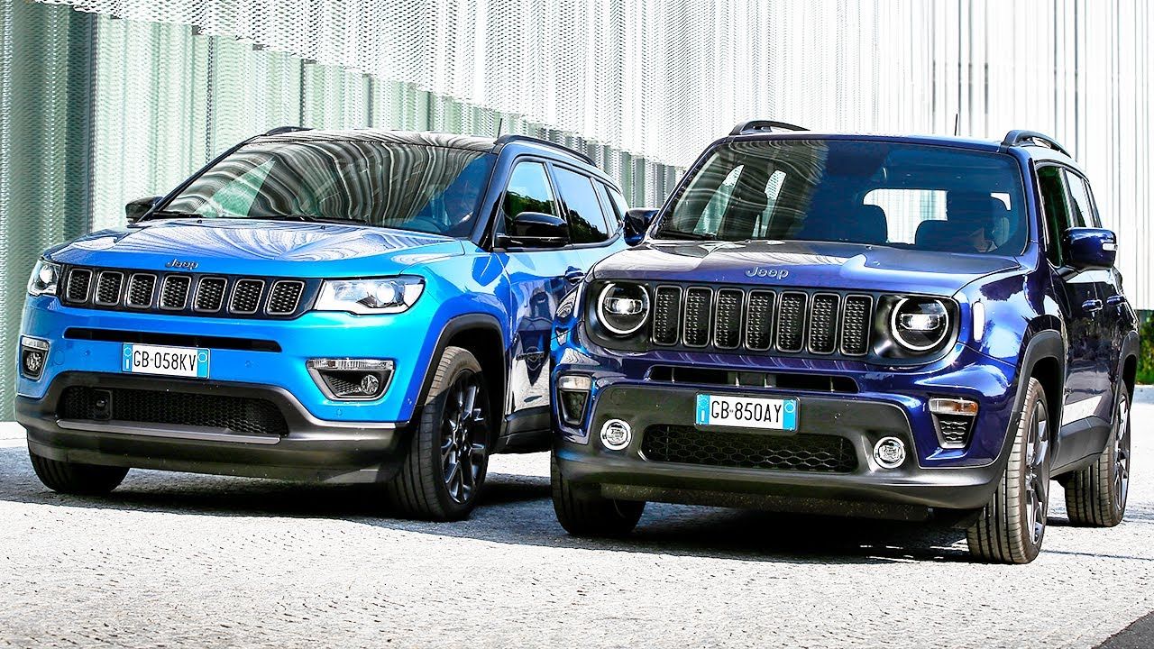 2022 Jeep Renegade 4xe and Compass 4xe side by side