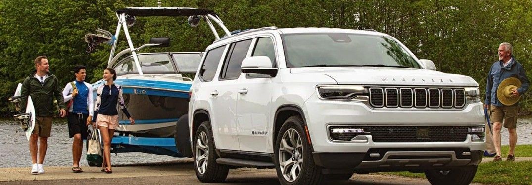 2022-Jeep-Wagoneer Towing A Boat