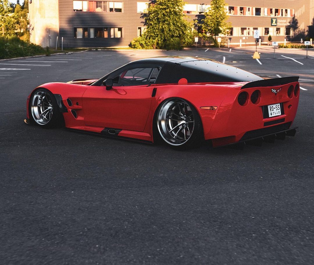 Digital Bodykit Makes This Red Corvette C6 Look Even Hotter