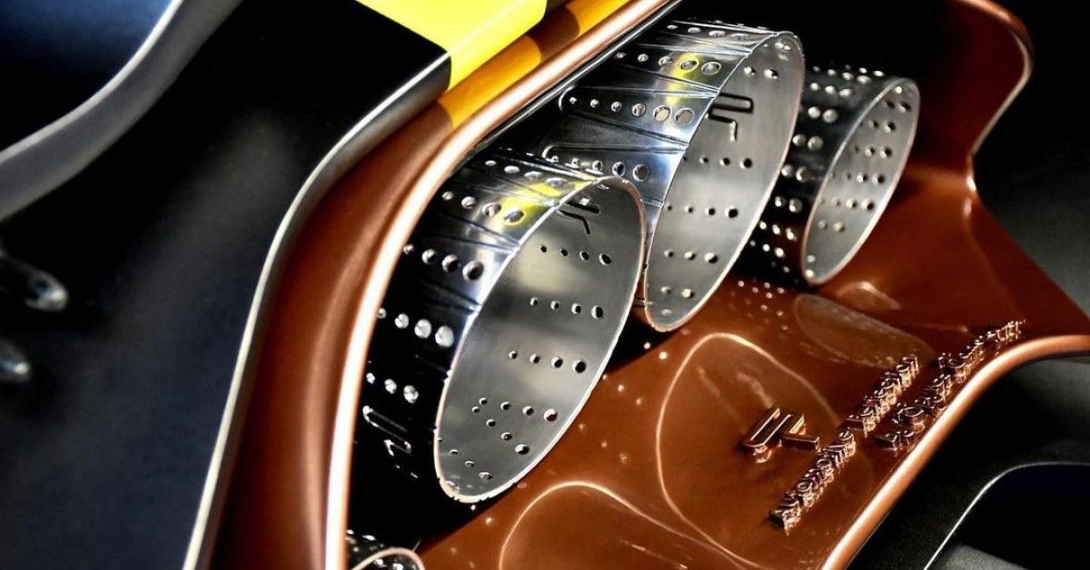Spyros Panopoulos Automotive Chaos 3d-printed titanium exhaust tips close-up view