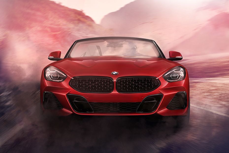 The Front View Of A Red BMW Z4 M40i 