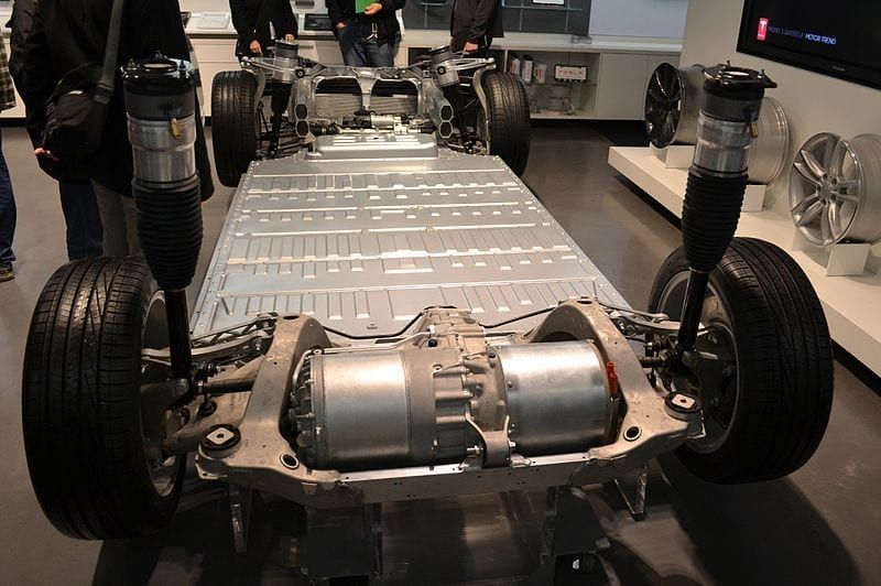 A Tesla Car's Battery