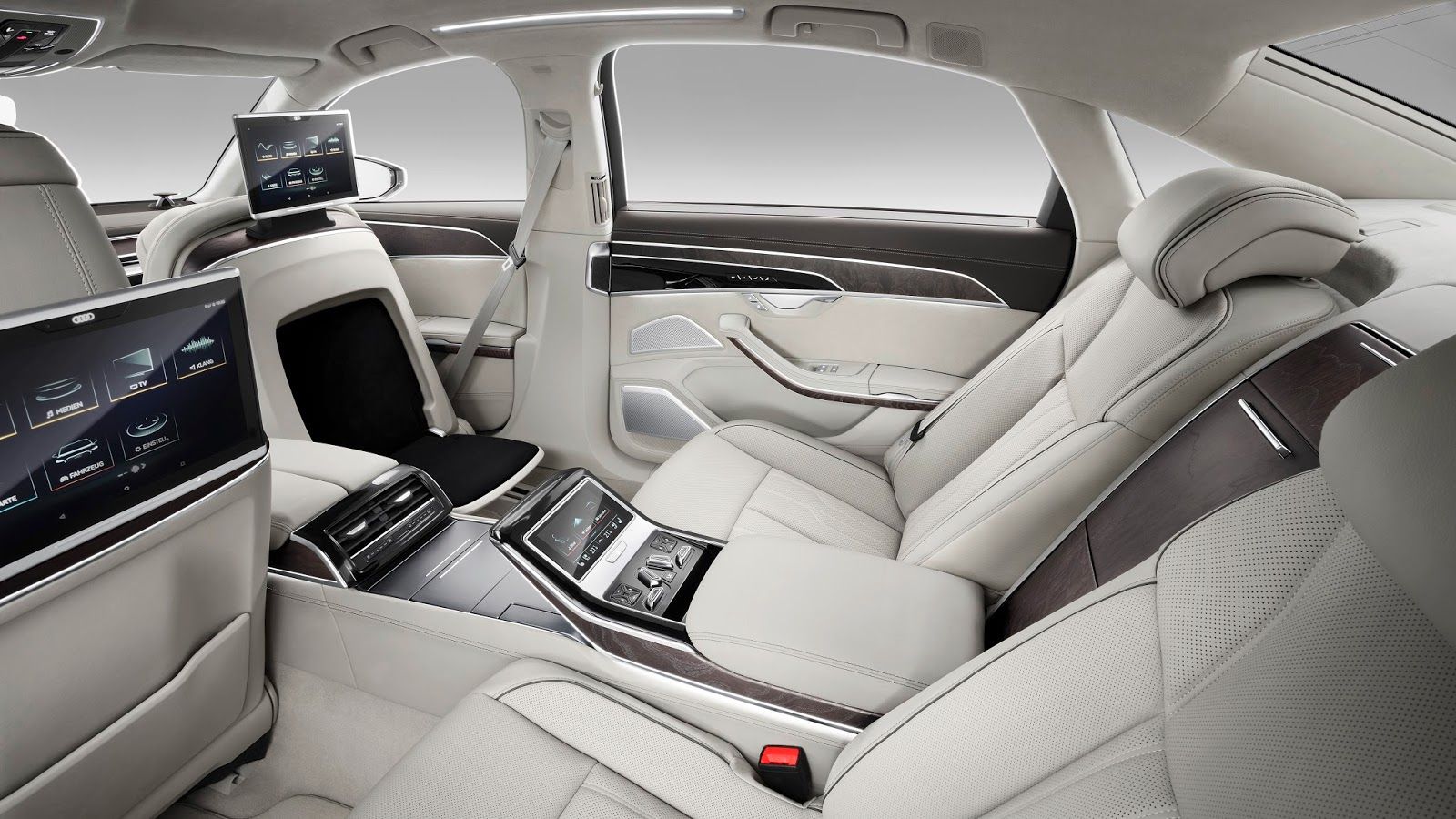 Audi A8 L luxury back seat footrest