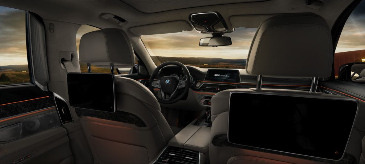 BMW 7 seriers sedan back seats best 2022 mood lights