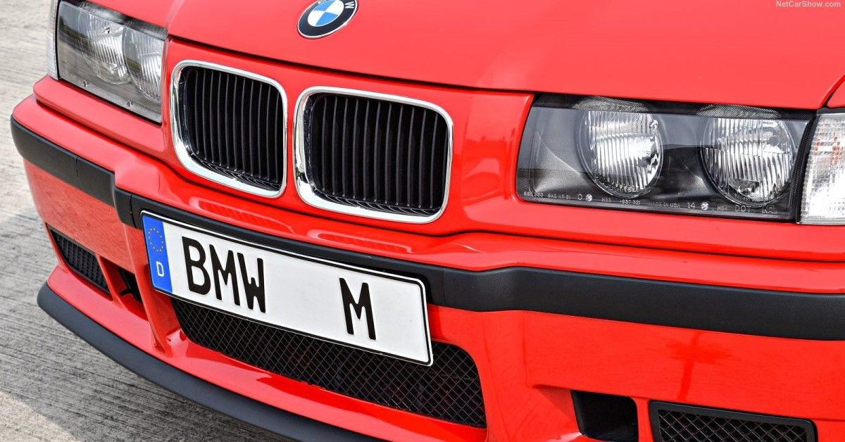 BMW M3 Compact Concept front fascia close-up view