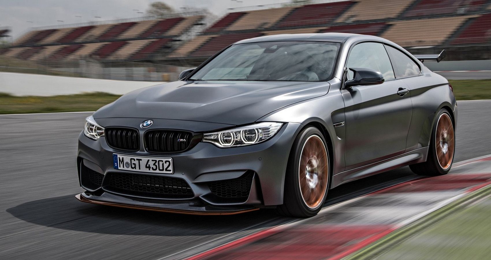 2014 BMW M4 GTS silver on the track