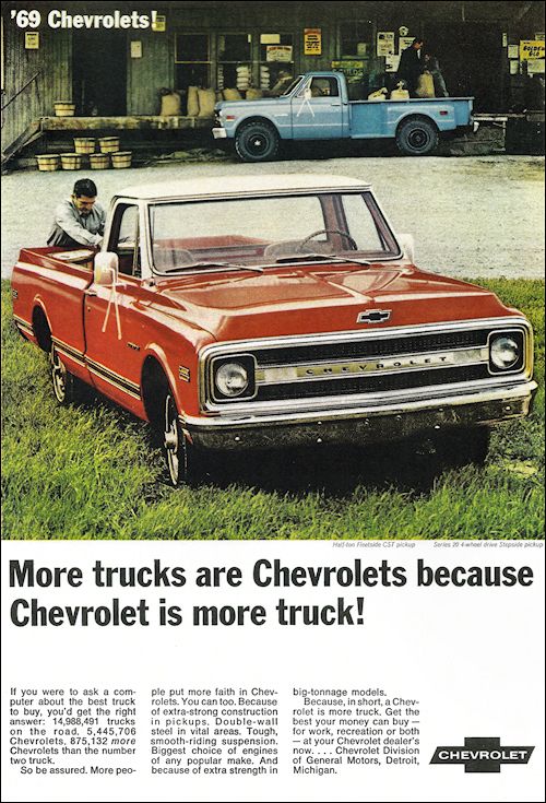 1969 Chevrolet Pickup Trucks Ad 