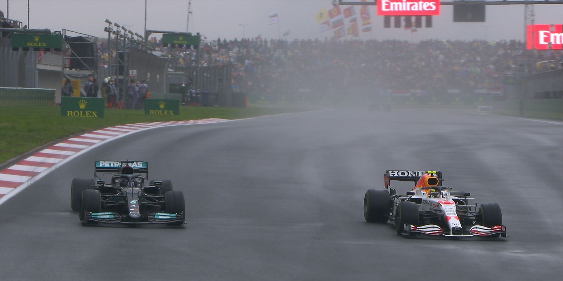 Hamilton and Perez at the Turkish Grand Prix