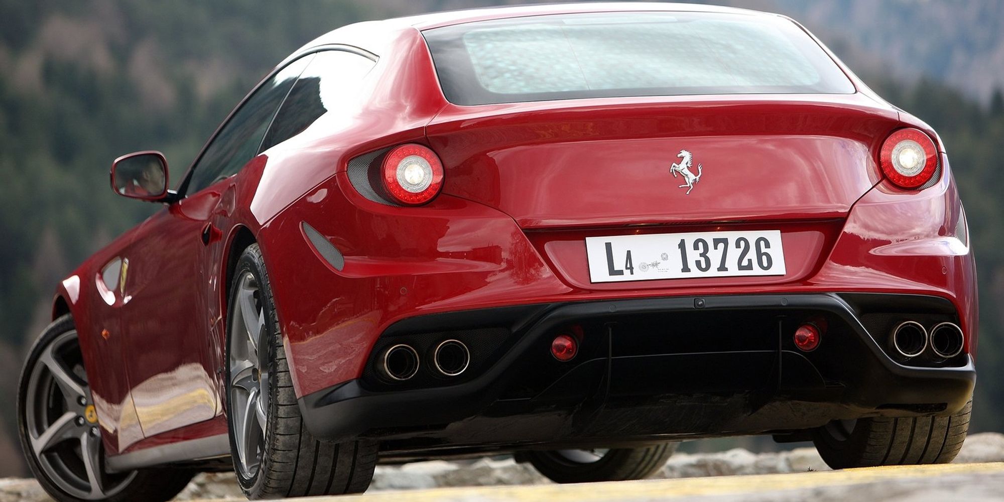 The rear of the Ferrari FF