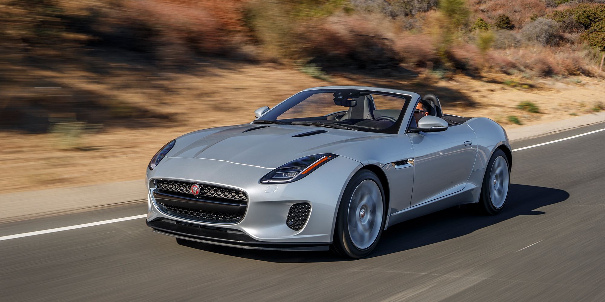 The front of the F-Type four-cylinder on the move