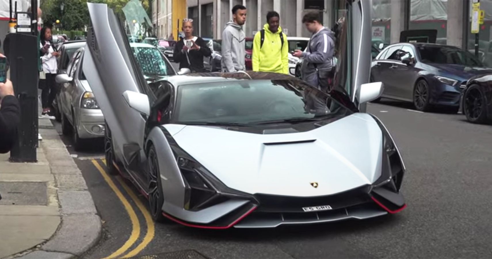 Car Spotters Go Wild As The First Lamborghini Sian Hits London's Streets