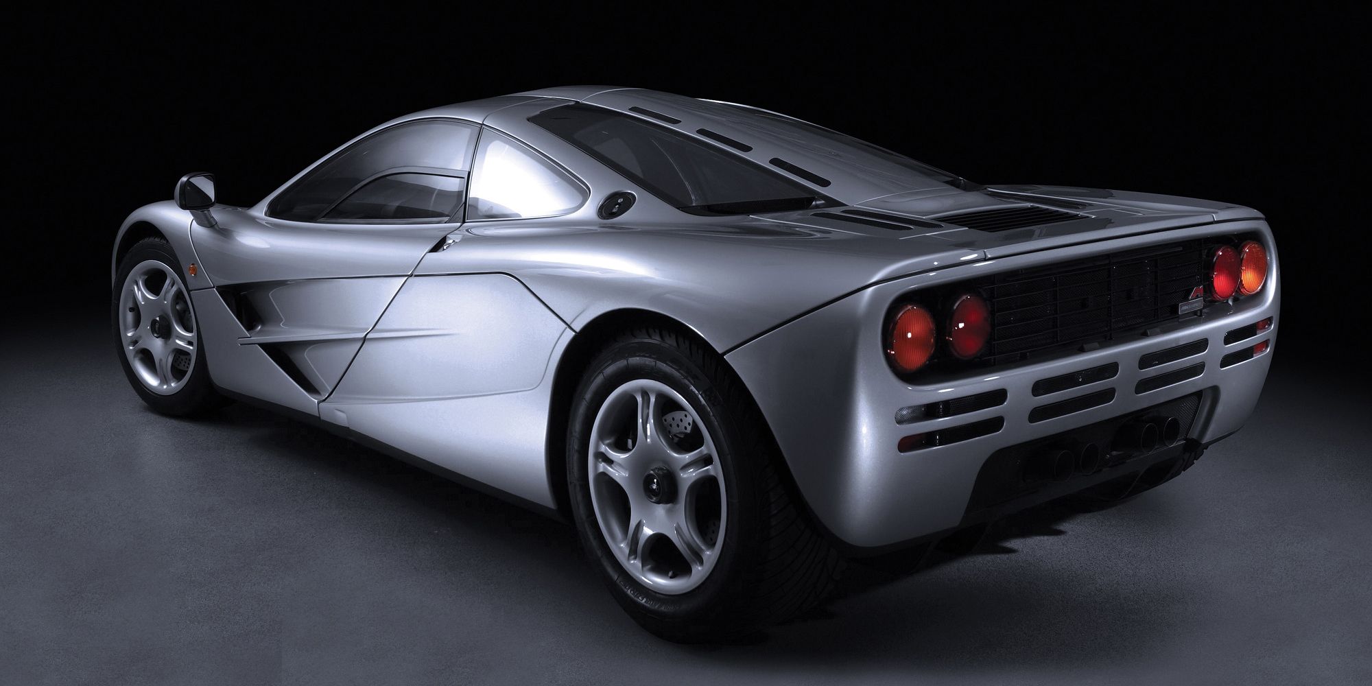 Rear 3/4 view of the McLaren F1