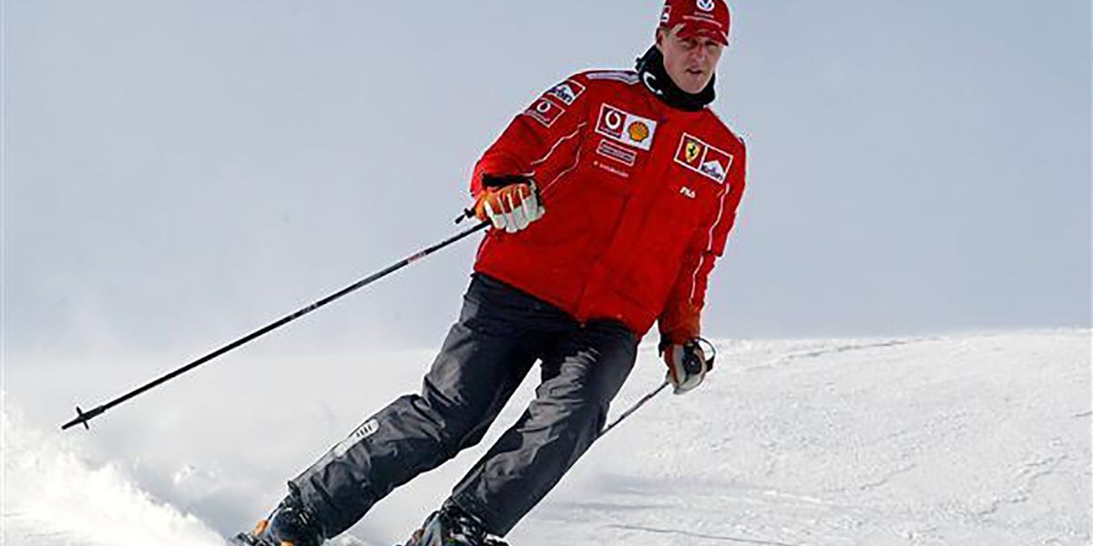 Michael Schumacher Skiing As A ferrari Driver