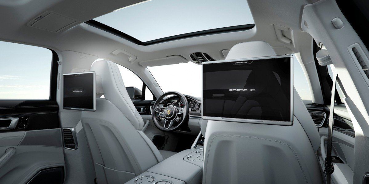 Porsche Panamera Executive LWB Seats rear white 2022 2023 leather features