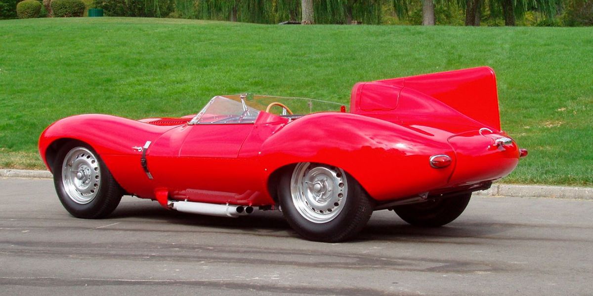 Red 1956 Jaguar D-Type 