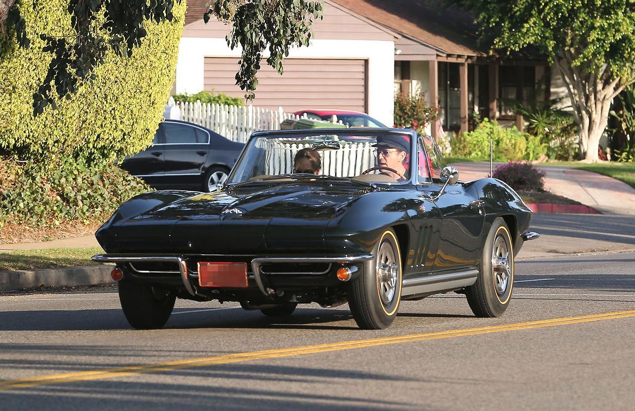 Robert Downey Jr Driving His 1965 Chevrolet Corvette StingRay