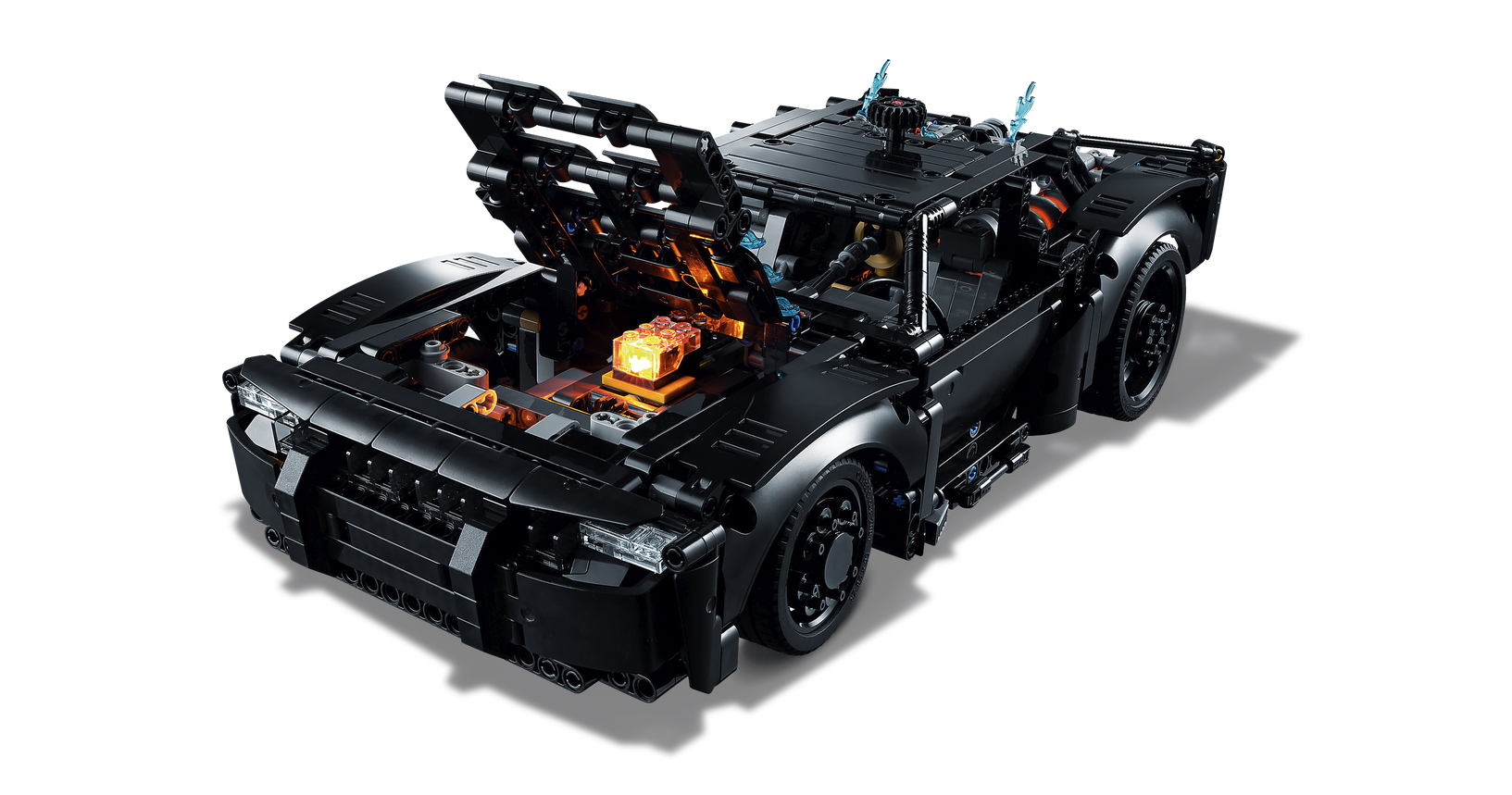 Lego Batmobile With Yellow Brick In Engine