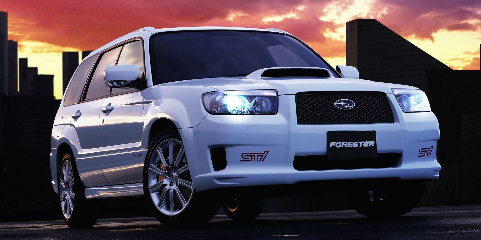 The front of a Forester STI