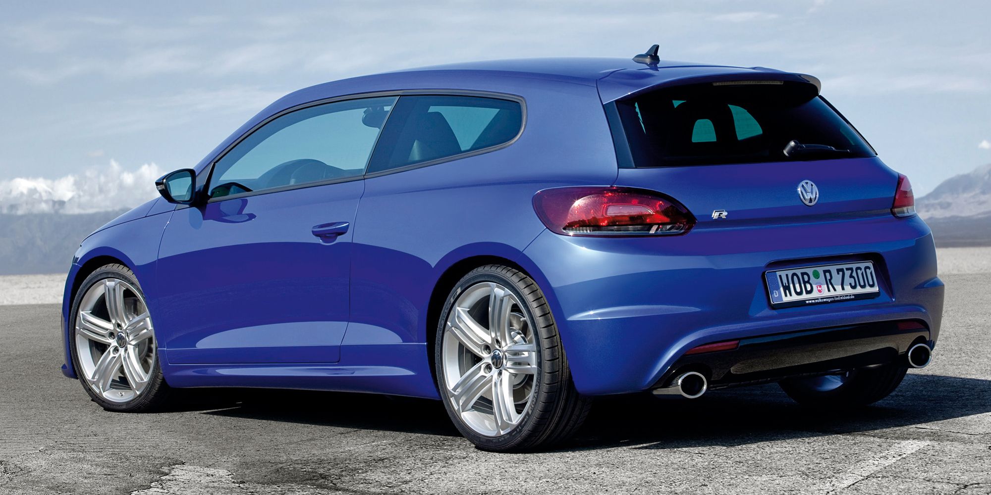 Rear 3/4 view of the Scirocco R