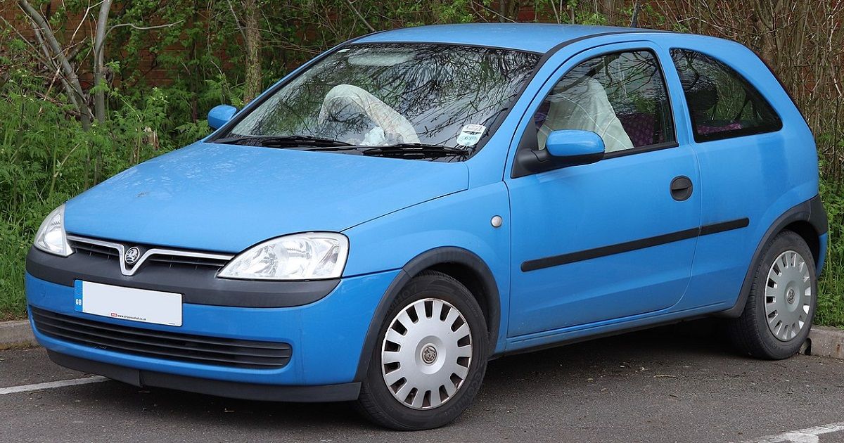 Blue Vauxhall Corsa 