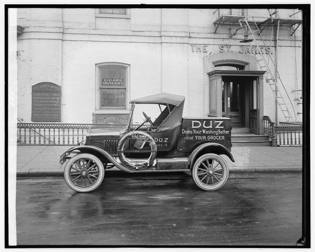 Ford Motor Delivery Car On The Street in '20s.