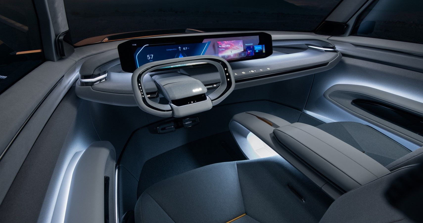 Kia Concept EV9 dashboard layout view