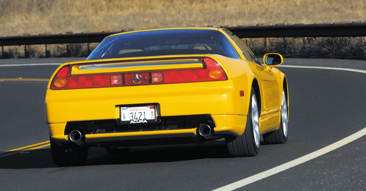 2005-yellow-Honda-NSX-on-backroads