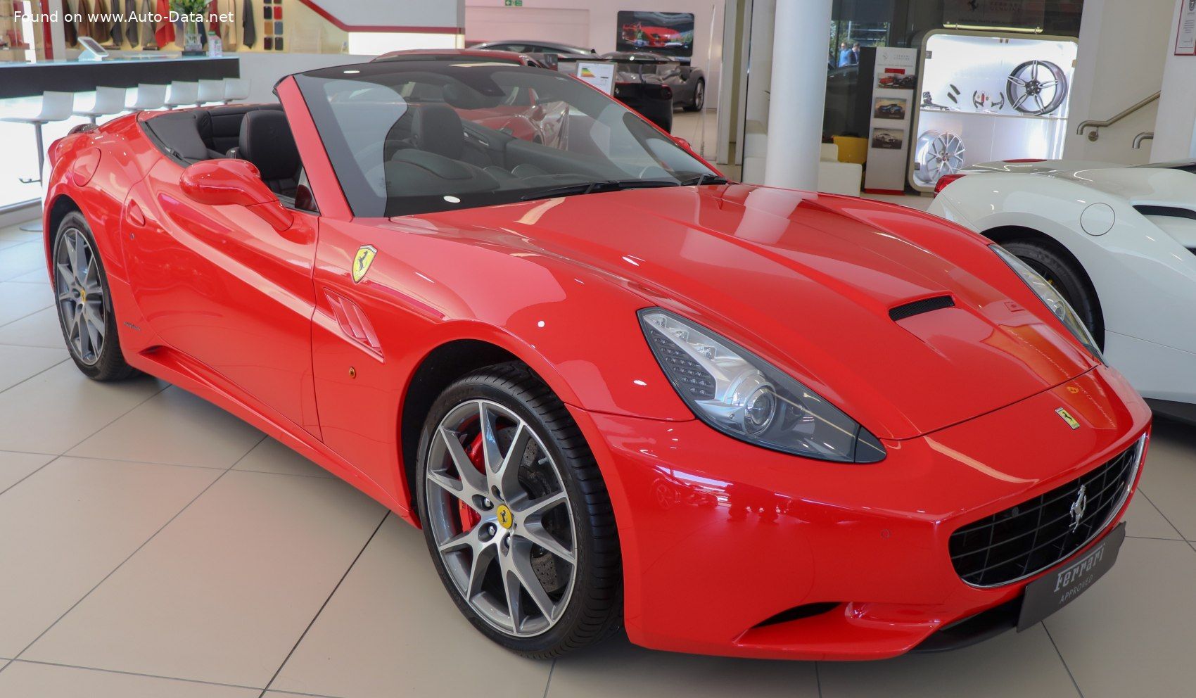 the 2012 Ferrari California in a showroom