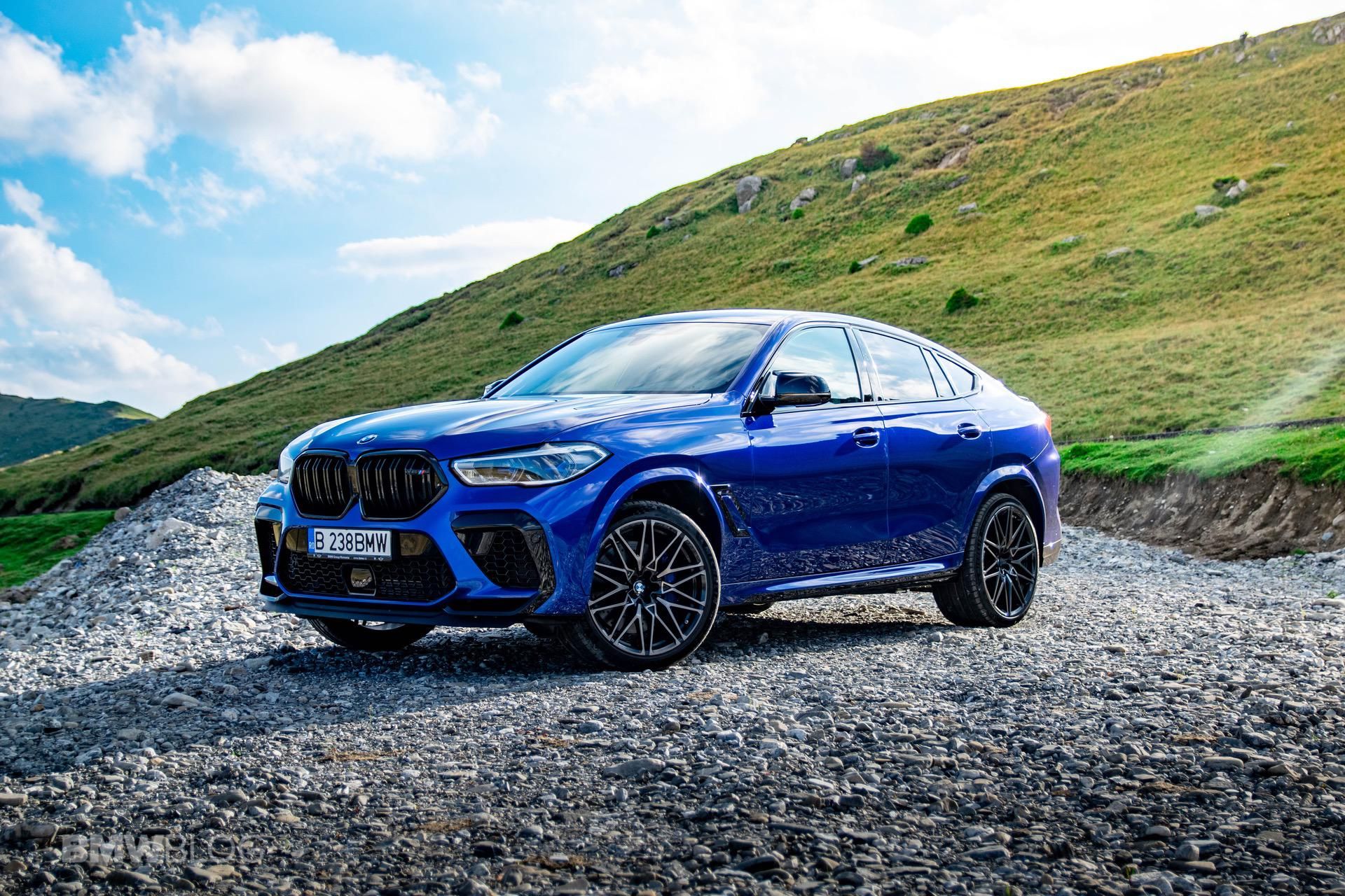 2020 BMW X6M Competition blue SUV
