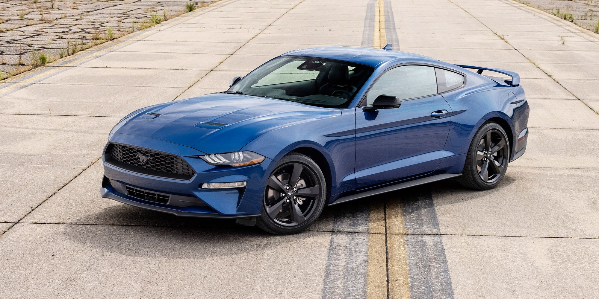 Front 3/4 view of the Mustang GT Stealth Pack