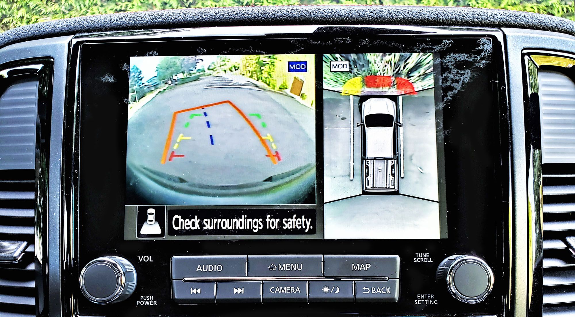 2022 Nissan Titan Crew Cab PRO 4X Luxury model features a very helpful overhead camera.
