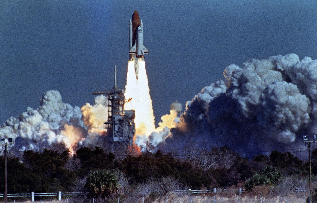 Space Shuttle Challenger Lifts Off For The Last Time