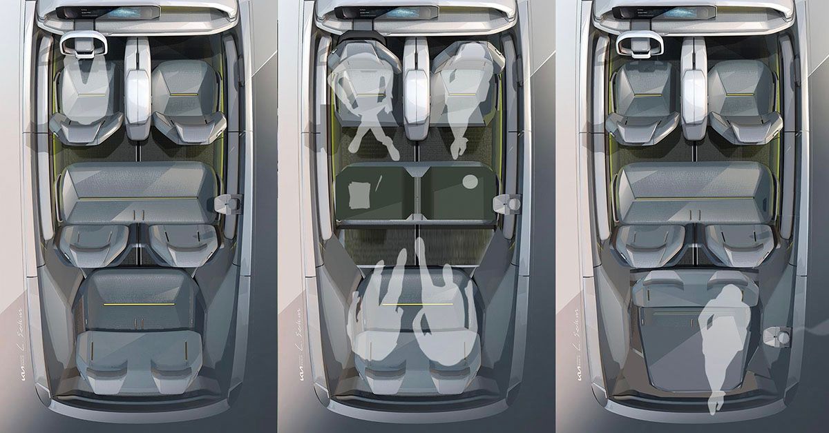 Kia EV9 Concept Interior Arrangement Modes