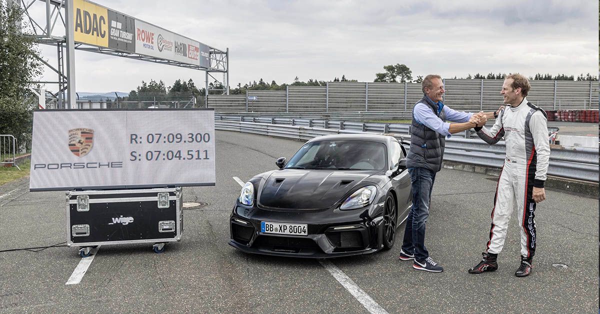 Porsche 718 Cayman GT4 RS Nurburgring Lap Time With Jörg Bergmeister