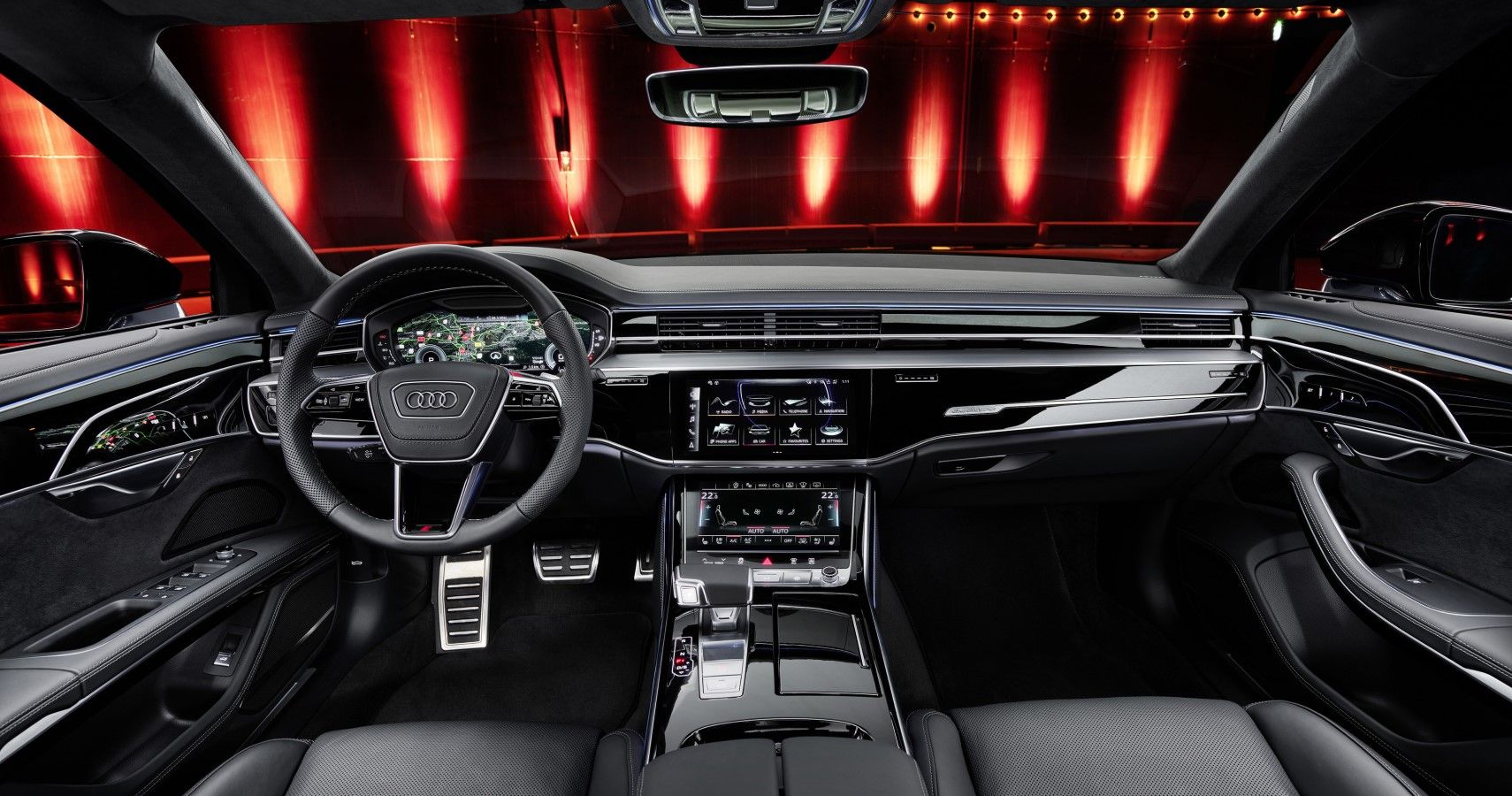 2022 Audi A8 dashboard layout view