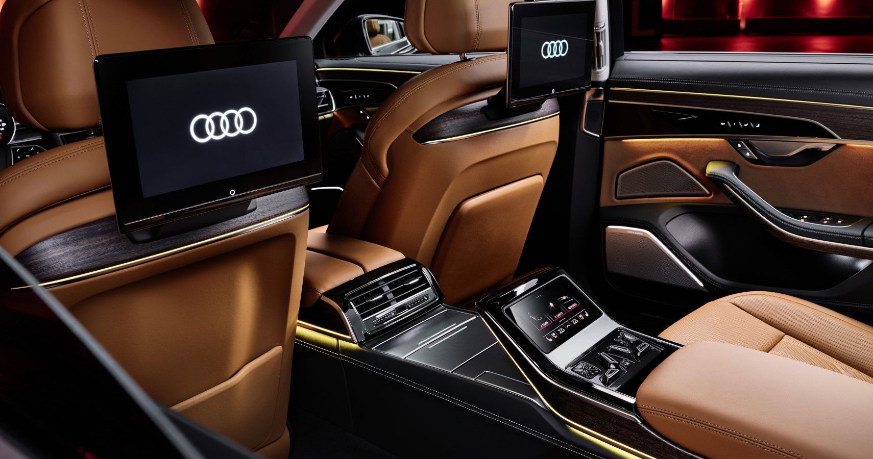 2022 Audi A8 rear seats view